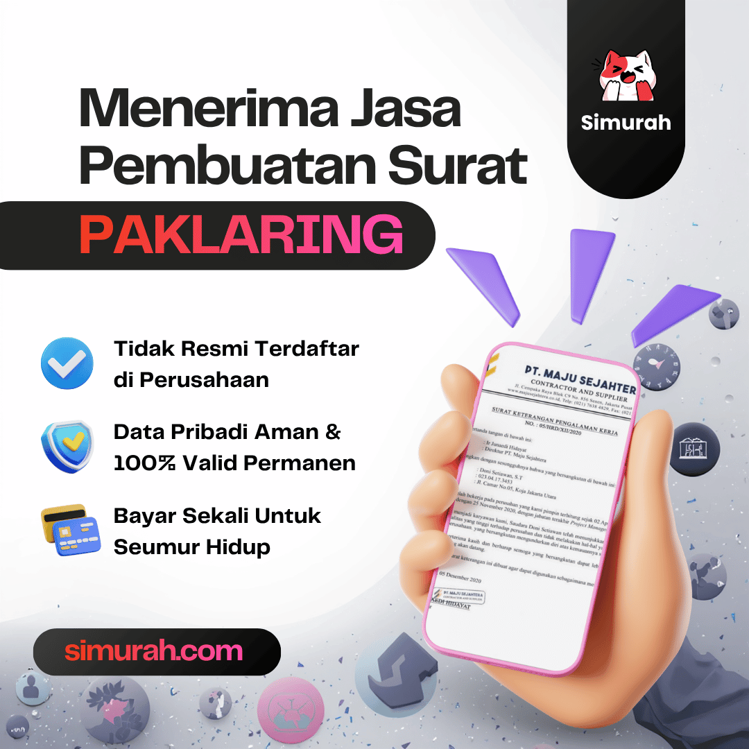 Jasa Pembuatan Surat Paklaring